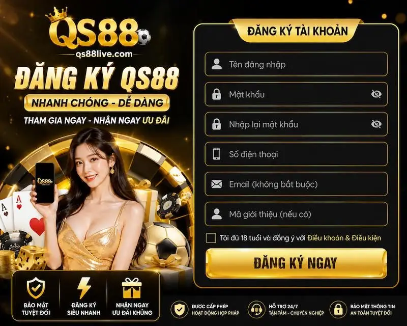 Hướng dẫn đăng ký QS88 trên điện thoại